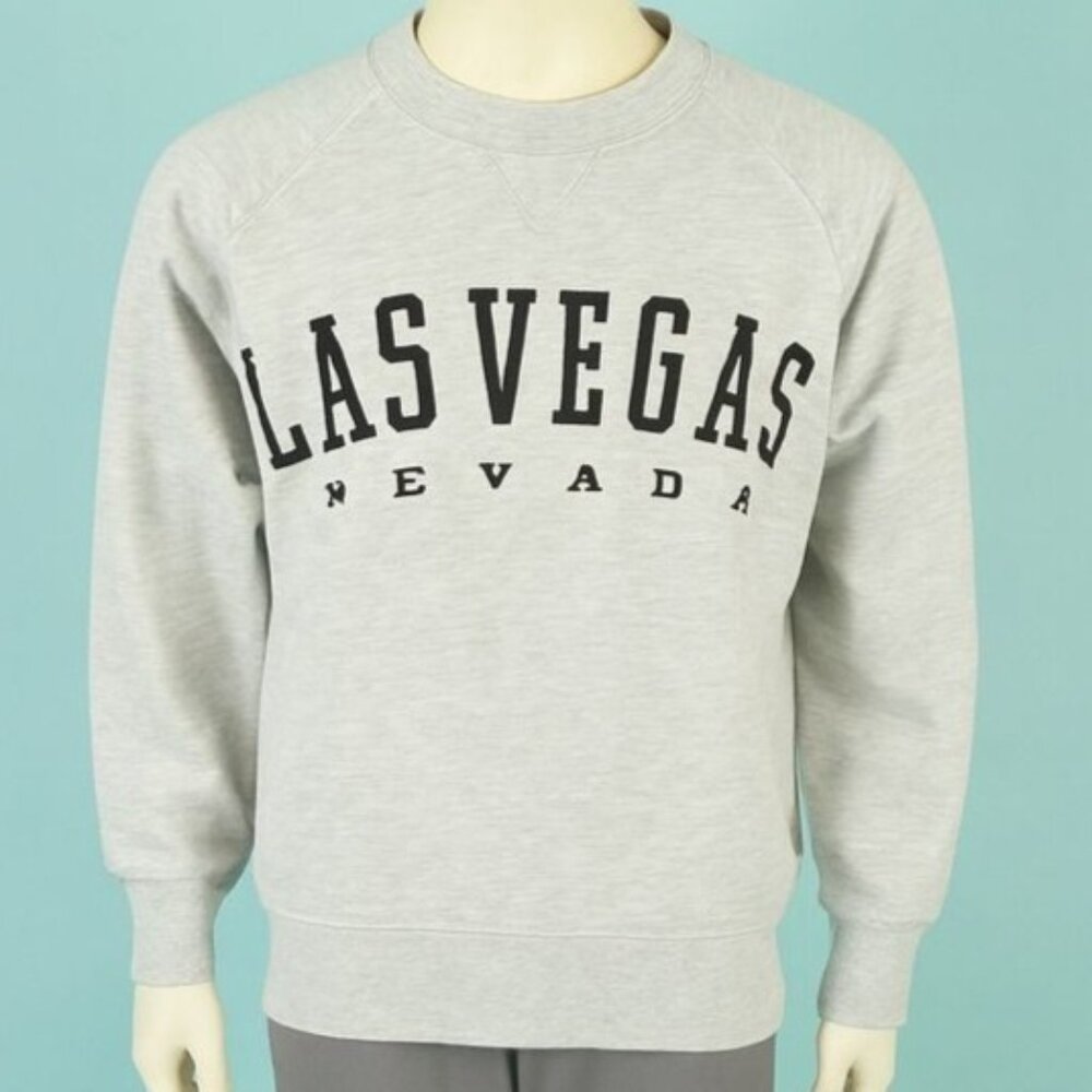 Las Vegas Nevada Sweatshirt M Badger Sport Gray Crewneck Vegas vacation‎
